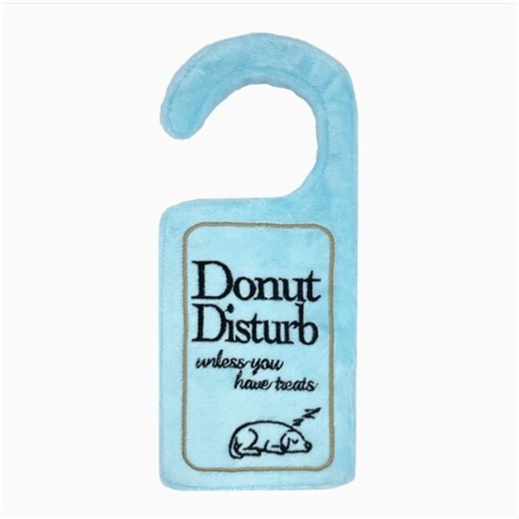 P.L.A.Y. “Donut Disturb” Hotel Door Hanger Plush Dog‎ Toy L/XL (NEW w/TAGS!) - Picture 2 of 5